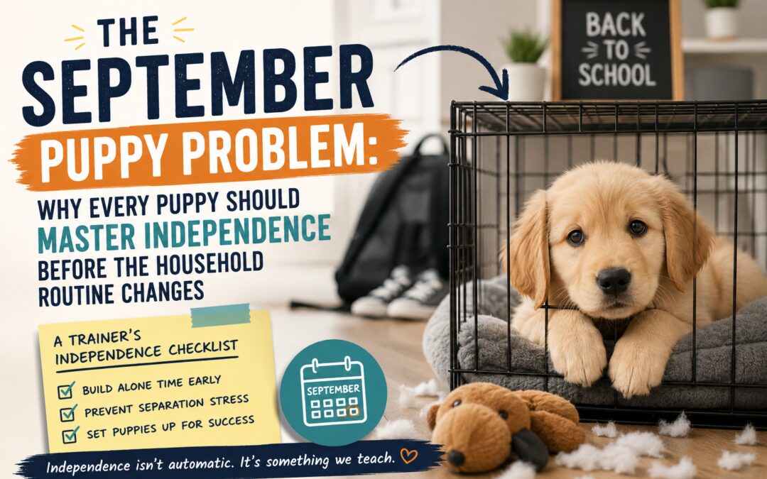 The September Back-to-School Puppy Problem: Why Every Puppy Should Master Independence Before the Household Routine Changes