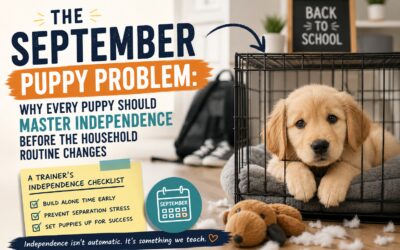 The September Back-to-School Puppy Problem: Why Every Puppy Should Master Independence Before the Household Routine Changes