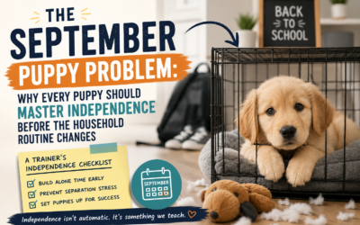The September Back-to-School Puppy Problem: Why Every Puppy Should Master Independence Before the Household Routine Changes